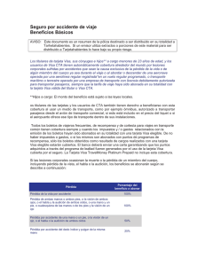Seguro por accidente de viaje Beneficios Básicos