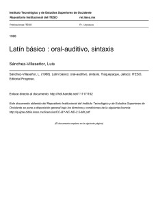 Latín básico : oral-auditivo, sintaxis - ReI