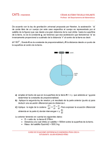 Satétite que cae desde su órbita