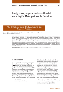 Inmigración y espacio socio-residencial en la Región Metropolitana