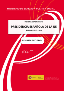 Resumen ejecutivo - Ministerio de Sanidad, Servicios Sociales e