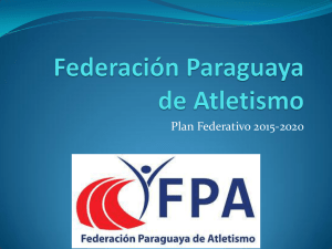 Plan Federativo 2015 - Federación Paraguaya de Atletismo