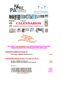CHRISTMAS COMERCIALES p&aacute;g. 65 CALENDARIOS BOLSILLO