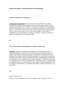 Normas de transcripción - historia de las lenguas en Uruguay