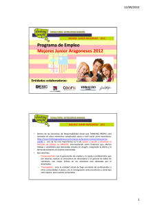 Programa de Empleo j i j i Mejores Junior Aragoneses 2012