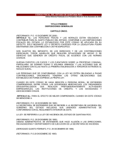 código fiscal del estado de quintana roo. titulo primero