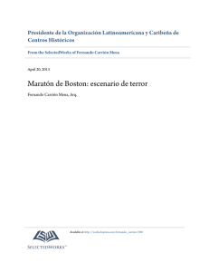 Maratón de Boston: escenario de terror - SelectedWorks