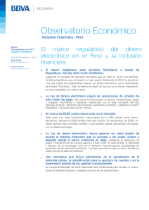 El marco regulatorio del dinero electrónico en el Perú y la inclusión