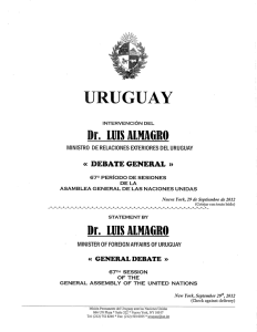 uruguay - General Debate of the 70th Session