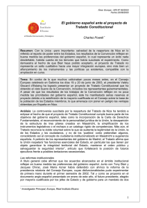 El gobierno español ante el proyecto de Tratado Constitucional