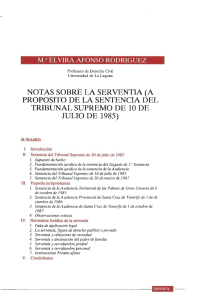Notas sobre la serventía... Alfonso Rodríguez, María Elvira