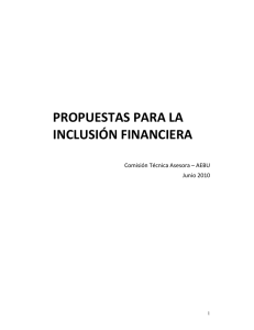 propuestas para la inclusión financiera
