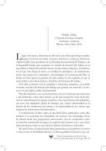 Goldin, Adrián El derecho del trabajo. Conceptos, instituciones y