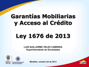 Garantías mobiliarias y acceso al crédito