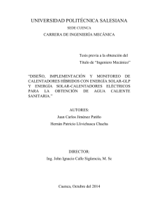 Diseño, implementación y monitoreo de calentadores híbridos con