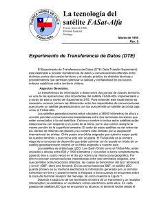 Experimento de Transferencia de Datos (DTE) - Proyecto FASat