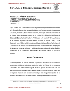 Dip. Julio César Moreno Rivera - Asamblea Legislativa del Distrito