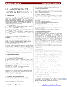 La Compensación por Tiempo de Servicios-CTS