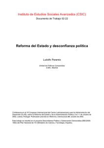 Reforma del Estado y desconfianza política