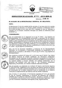 RESOLUCION DE ALCALDÍA N° 1 11 9 -2014-11TD13-AL