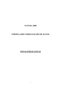 natura 2000 formulario normalizado de datos notas