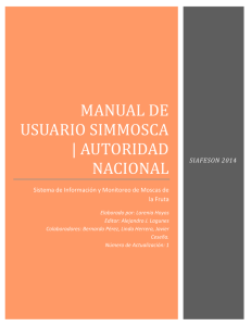 Manual de Usuario SIMMOSCA | Autoridad NACIONAL