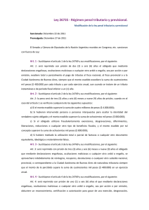 Ley 26735 - Régimen penal tributario y previsional.