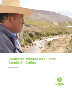 Conflictos Mineros en el Perú: Condición Crítica