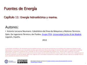 Capítulo 11: Energía hidroeléctrica y marina.