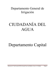 Ciudadanía del Agua. - Departamento General de Irrigación