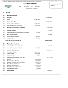 Balance general 2012 - Autoridad de Regulación y Fiscalización