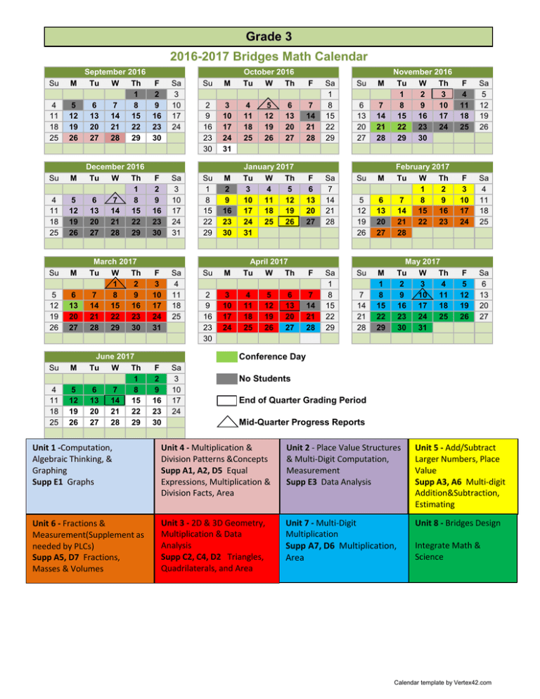 School Calendar Template Medford School District