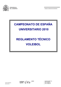 Reglamento de Voleibol en PDF - Consejo Superior de Deportes