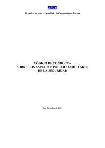 código de conducta sobre los aspectos político