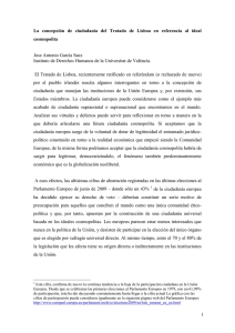 La concepción de ciudadanía del Tratado de Lisboa en referencia al