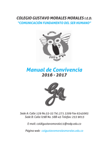 Manual de Convivencia - Colegio Gustavo Morales
