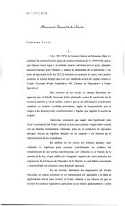 suprema Corte: A fs. 1954/1970, la Cámara Federal de Mendoza