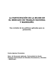 la participación de la mujer en el mercado de trabajo