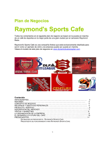 Raymonds Sports Cafe - Business Plan for free
