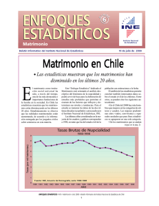 INE. (2000) Matrimonio en Chile. Boletín informativo. 8 pág.