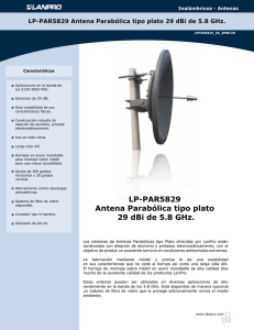 LP-PAR5829 Antena Parabólica tipo plato 29 dBi de 5.8