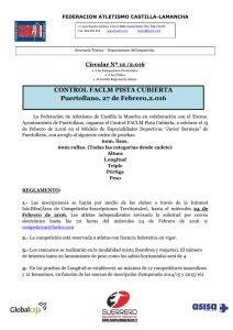 Control FACLM Pista Cubierta - Federación de Atletismo de Castilla