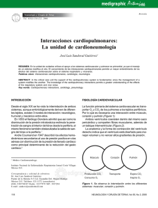 Interacciones cardiopulmonares: La unidad de cardioneumología