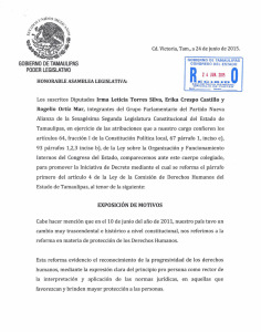 R 2 4 JUN.2015 Los suscritos Diputados Irma Leticia T