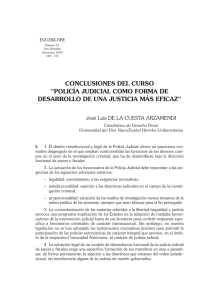 CONCLUSIONES DEL CURSO "POLICÍA JUDICIAL COMO FORMA