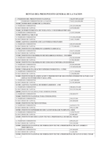 rentas del presupuesto general de la nacion