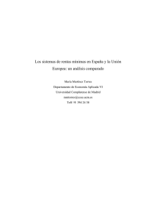 Los sistemas de rentas mínimas en España y la Unión Europea