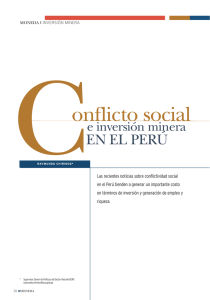 Conflicto social e inversión minera en el Perú
