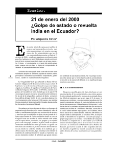 21 de enero del 2000 ¿Golpe de estado o revuelta india