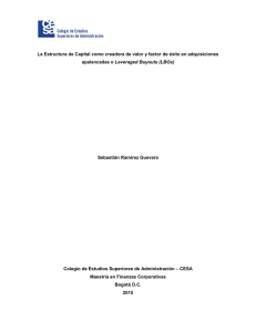 La Estructura de Capital como creadora de valor y factor de éxito en